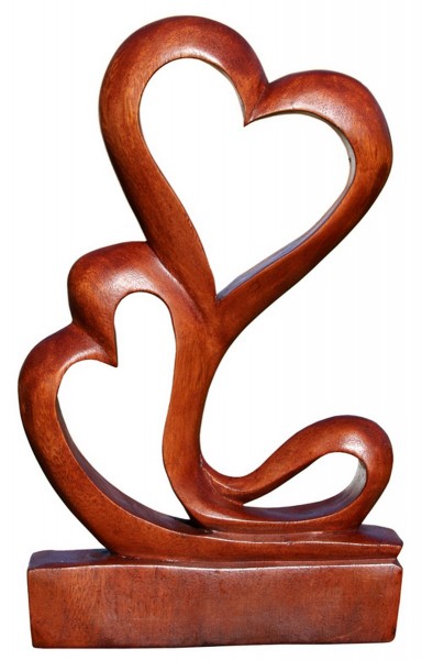 A30.21 Liebe Herz Glück abstrakt Holz Figur