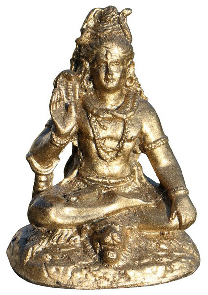 Resinfigur SHiva Buddha gold