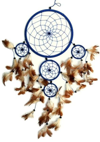Indianer Traumfänger Dreamcatcher ⌀ 21 cm blau