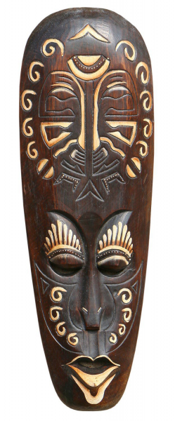 Maske46 50cm Maori Tribal Maske